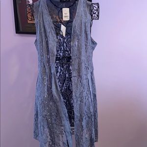 Brand new lace cardigan vest